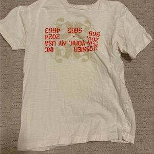 Glossier White Graphic T-Shirt with Red Print